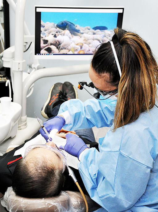 Doctor with patient